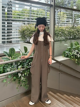 「アイテム（ニットキャップ/ビーニー）」を使った、にこさん（レディース・165cm・30代）の夏コーディネート