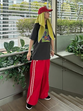 「OVERRIDE（オーバーライド）のアイテム」を使った、にこさん（レディース・165cm）の夏コーディネート