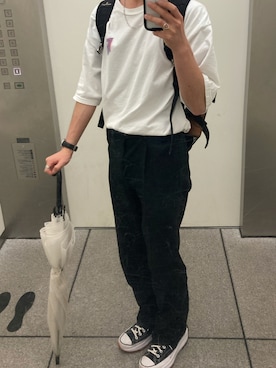 「Adoon plain（アドーンプレーン）のアイテム（アクセサリー）」を使った、むらさん（メンズ・175cm）の夏コーディネート
