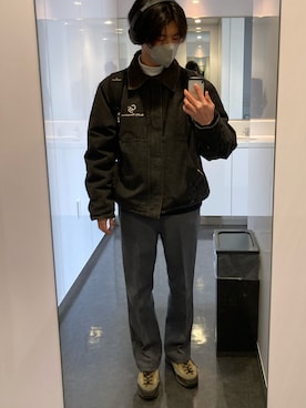 「アイテム（ヘッドフォン/イヤホン）」を使った、むらさん（メンズ・175cm）の冬コーディネート
