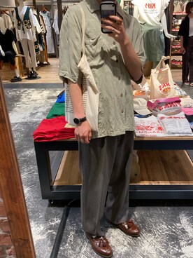 「abcd（ナシ）のアイテム（バッグ）」を使った、むらさん（メンズ・175cm）の夏コーディネート