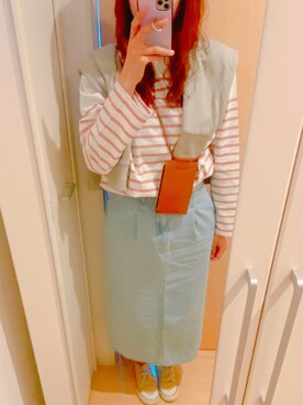 「ごきげんウィーク」｜「アイテム（パーカー）」を使った、chiho*さん（レディース・167cm）の春コーディネート