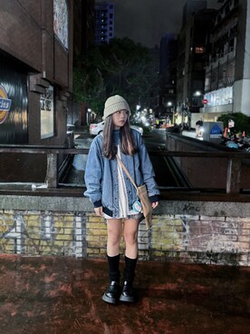 「TAIPEI」｜「アイテム（ジャケット/アウター）」を使った、YIWEI🐼さん（レディース・155cm）の冬コーディネート