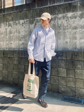 「NUMERALS（ヌメラルズ）のアイテム（パンツ）」を使った、Masatoさん（メンズ・180cm）の秋コーディネート