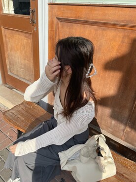 「SPINNS（スピンズ）のアイテム（ショルダーバッグ）」を使った、r.yauyauさん（レディース・160cm）の秋コーディネート