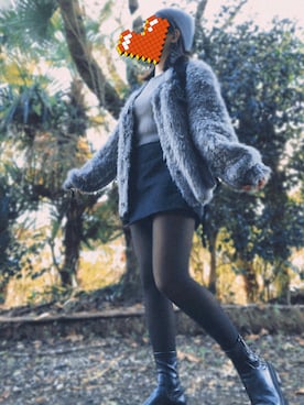 「CHARLES & KEITH（チャールズ & キース）のアイテム（ブーツ）」を使った、sabakoさん（レディース・158cm）の冬コーディネート