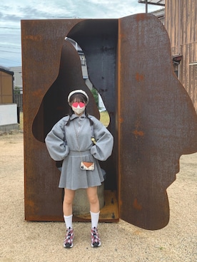 「BUBBLES（バブルス）のアイテム（ワンピース/ドレス）」を使った、seinoさん（レディース・157cm）の夏コーディネート