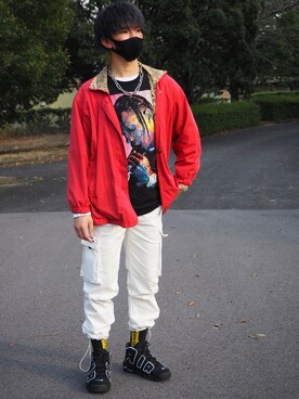 「NIKE（ナイキ）のアイテム（スニーカー、ブラック系）」を使った、tatuki.omiさん（メンズ・175cm）の秋コーディネート