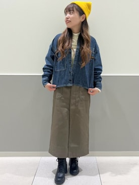 「G-STAR RAW（ジースターロゥ）のアイテム（帽子）」を使った、G-Star RAWさん（レディース・150cm）の秋コーディネート