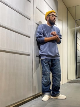 「G-STAR RAW（ジースターロゥ）のアイテム（スウェット）」を使った、G-Star RAWさん（メンズ・170cm）の秋コーディネート