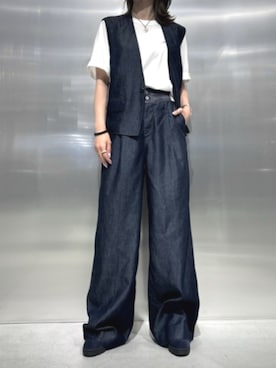 「G-STAR（ジースター）のBlazer Vest/カットオフテーラード/ブレザーベスト（ベスト、ブルー系）」を使った、G-Star RAWさん（メンズ・178cm）の夏コーディネート