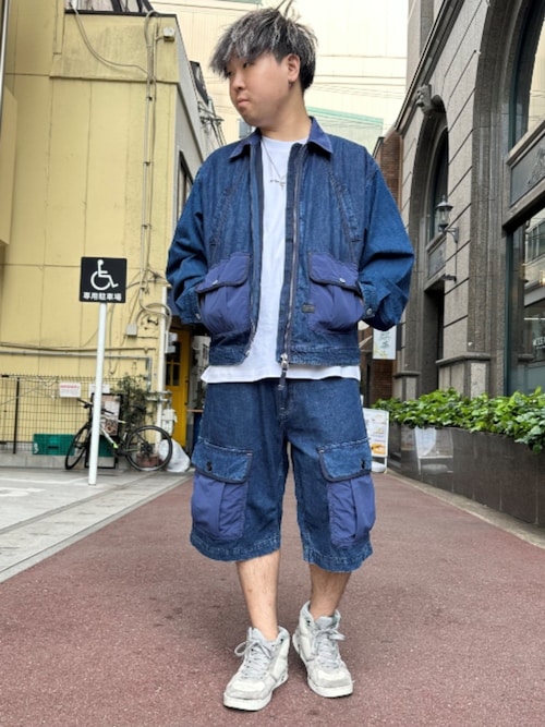 【送料込】Dig Deep スカル スタッズ ショートパンツ Y2K 00s セール】Y2K Aライン キュロット デニムショートパンツ（デニム