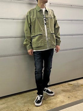 「G-STAR RAW（ジースターロゥ）のアイテム（ブルゾン）」を使った、G-Star RAWさん（メンズ・175cm）の春コーディネート