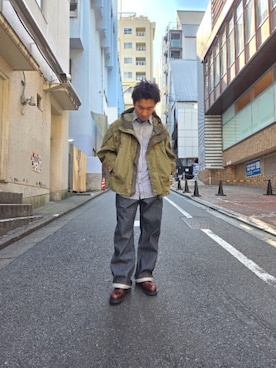 「アイテム（ミリタリージャケット）」を使った、G-Star RAWさん（メンズ・173cm）の夏コーディネート