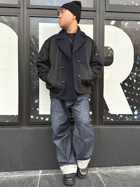「アイテム（ピーコート）」を使った、G-Star RAWさん（メンズ・174cm）の秋コーディネート