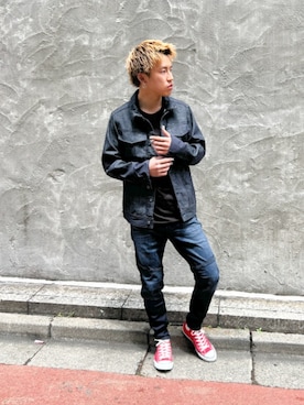 「G-STAR RAW（ジースターロゥ）のアイテム（ジャケット/アウター）」を使った、G-Star RAWさん（メンズ・173cm）の春コーディネート