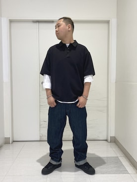 「G-STAR（ジースター）のVodan High Basic Sneakers/ミッドカットレースアップミリタリーデザインスニーカー（スニーカー、ブラック系）」を使った、G-Star RAWさん（メンズ・178cm）の夏コーディネート