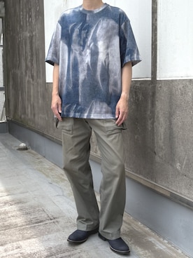 「G-STAR（ジースター）のHigh Pocket Pant/ミリタリーディテールハイポケットデザインチノパンツ（チノパンツ、グリーン系）」を使った、G-Star RAWさん（メンズ・170cm）の夏コーディネート