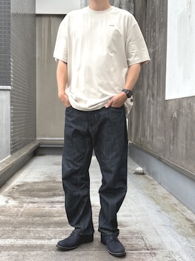 「G-STAR（ジースター）のG-STAR Arc 3D Loose Jeans/立体裁断カーブルーズジーンズ（デニムパンツ、ブルー系）」を使った、G-Star RAWさん（メンズ・170cm）の秋コーディネート