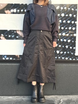「G-STAR（ジースター）のMixed Media Sweater/異素材ミックスパネルデザインオーバーサイズスウェット/トレーナー（スウェット、ブルー系）」を使った、G-Star RAWさん（メンズ・170cm）の秋コーディネート