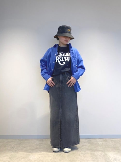 G-STAR RAW スカート VIKTORIA LONG SKIRT/ロングデニムスカート