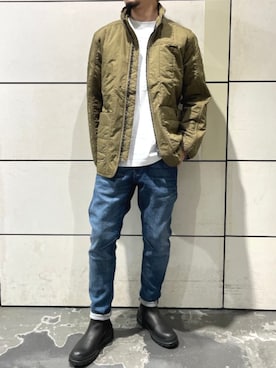 「テーパードデニム」｜「アイテム（ジャケット/アウター）」を使った、G-Star RAWさん（メンズ・178cm）の冬コーディネート