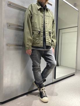 「G-STAR RAW（ジースターロゥ）のアイテム（ブルゾン）」を使った、G-Star RAWさん（メンズ・182cm）の春コーディネート