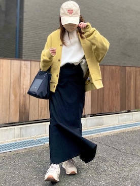「NANO universe（ナノユニバース）のアイテム（スウェット）」を使った、minimum MINAMIさん（レディース・152cm）の春コーディネート