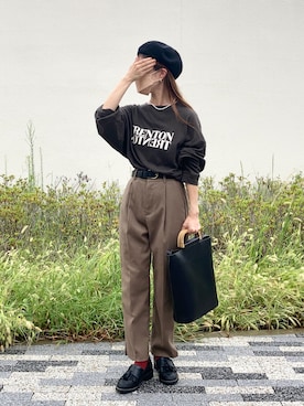 「SHARE PARK（シェアパーク）のアイテム」を使った、minimum MINAMIさん（レディース・152cm）の秋コーディネート