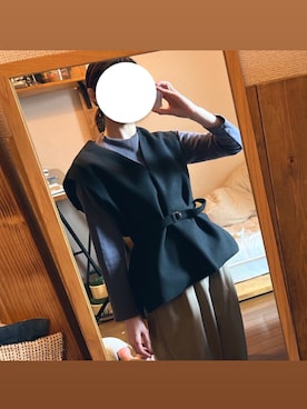 「emi+（エミプラス）のアイテム（オールインワン・サロペット）」を使った、れいさん（レディース・156cm）の秋コーディネート