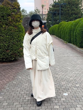 「apres jour mignon（アプレジュールミニョン）のアイテム（帽子）」を使った、れいさん（レディース・156cm）の秋コーディネート