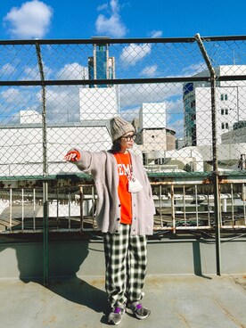 「SPINNS（スピンズ）のアイテム（カーディガン/ボレロ）」を使った、kimiratsukaさん（レディース・155cm）の冬コーディネート