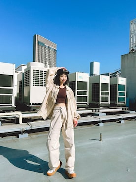 「SPINNS(スピンズ)のアイテム(タンクトップ)」を使った、kimiratsukaさん(レディース・155cm)の春コーディネート