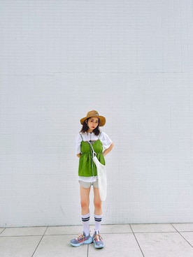 「used mix」｜「アイテム（キャミソール）」を使った、kimiratsukaさん（レディース・155cm）の夏コーディネート