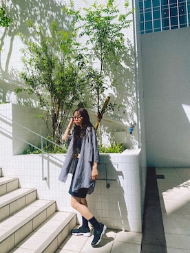 「SPINNS(スピンズ)のアイテム(タンクトップ)」を使った、kimiratsukaさん(レディース・155cm)の夏コーディネート