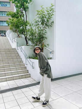 「SPINNS（スピンズ）のアイテム（スウェットパンツ）」を使った、kimiratsukaさん（レディース・155cm）の秋コーディネート
