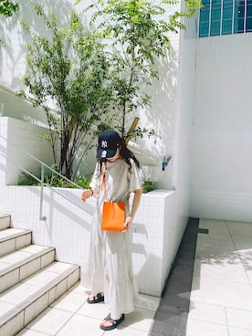 「SPINNS（スピンズ）のアイテム（ワンピース）」を使った、kimiratsukaさん（レディース・155cm）の夏コーディネート