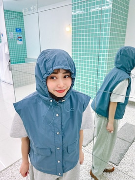 「ナイロンパーカー」｜「アイテム（トップス）」を使った、kimiratsukaさん（レディース・155cm）の冬コーディネート