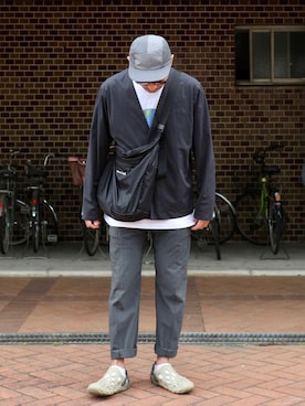「MERRELL（メレル）のアイテム」を使った、ぼんじりさん（メンズ・179cm）の春コーディネート