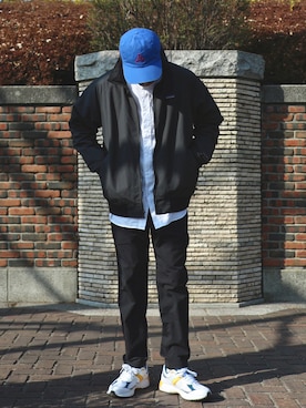 「ノーカラーシャツ」｜「アイテム（その他）」を使った、ぼんじりさん（メンズ・179cm）の春コーディネート