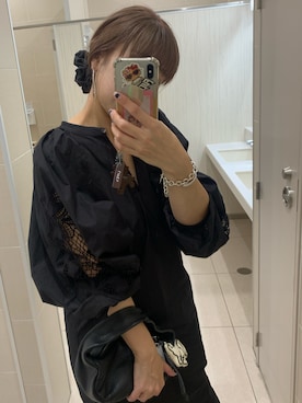 「アイテム（シュシュ）」を使った、manachin◡̈*さん（レディース・156cm）の秋コーディネート