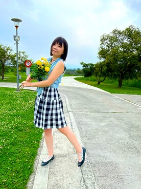 「アイテム（ワンピース/ドレス）」を使った、Emma wuさん（レディース・160cm・40代）の春コーディネート