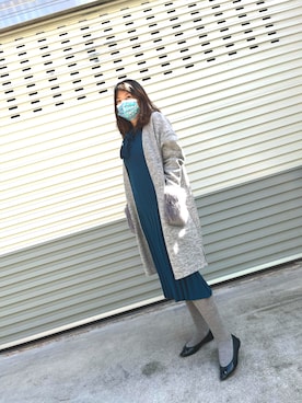 「アイテム（ワンピース/ドレス）」を使った、Emma wuさん（レディース・160cm・40代）の冬コーディネート