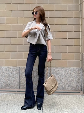 「madder vintage」｜「アイテム（バレエシューズ）」を使った、Akaneさん（レディース・163cm）の秋コーディネート