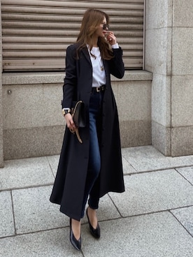 「SAINT LAURENT PARIS（サンローランパリ）のアイテム」を使った、Akaneさん（レディース・163cm）の春コーディネート