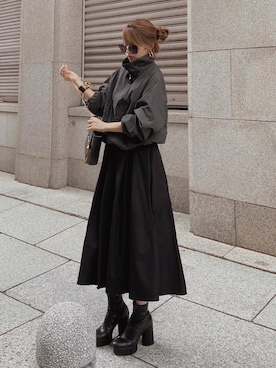 「madder vintage」｜「アイテム（ナイロンジャケット）」を使った、Akaneさん（レディース・163cm）の秋コーディネート