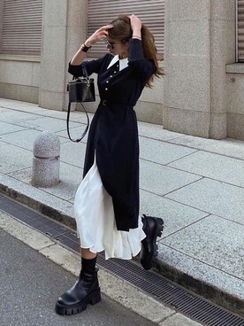 「madder vintage」｜「アイテム（ブーツ）」を使った、Akaneさん（レディース・163cm）の春コーディネート