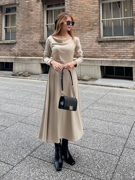 「madder vintage」｜「アイテム（ブーツ）」を使った、Akaneさん（レディース・163cm）の冬コーディネート