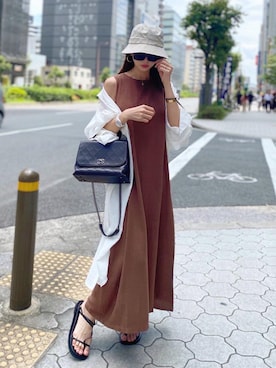 「madder vintage」｜Akaneさん（レディース・163cm）の夏コーディネート