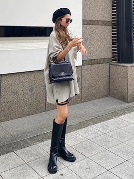 「madder vintage」｜「アイテム（ハンチング/ベレー帽）」を使った、Akaneさん（レディース・163cm）の秋コーディネート